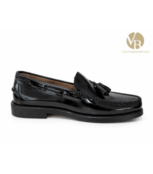 Mocasín Borlas Negro