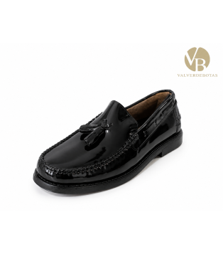 Mocasín Borlas Negro