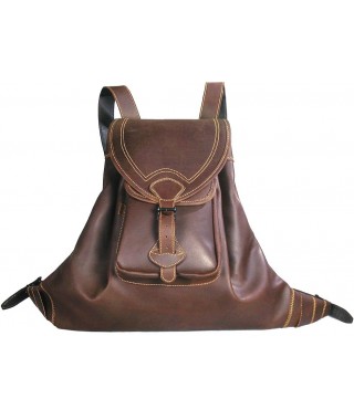 Mochila Cuero con Bolsillo