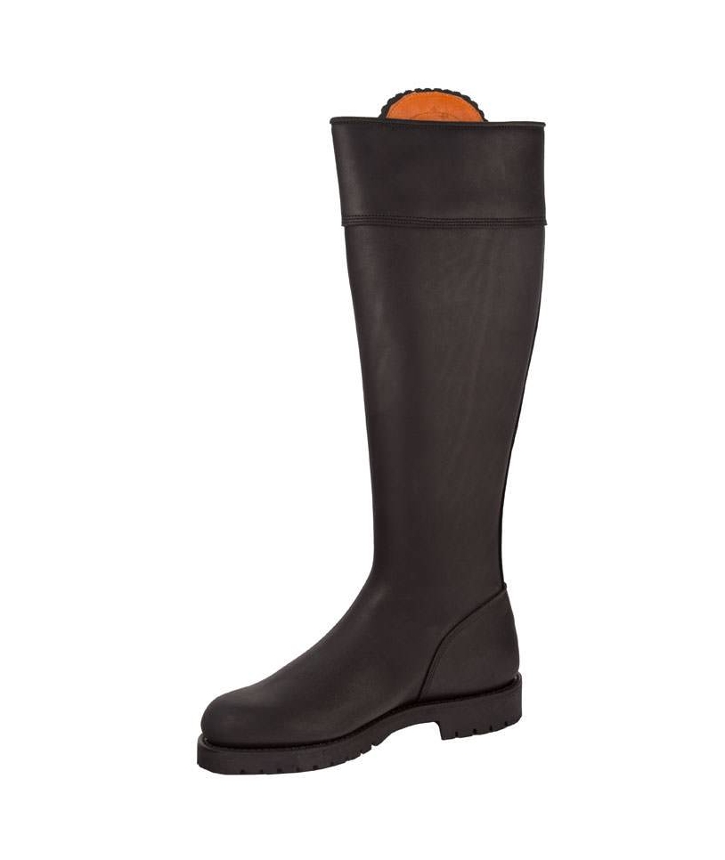 Bottes Cavalier En Cuir Noir VALVERDE DEL CAMINO - Taille 44.5 - Neuves (Sans Emballage)